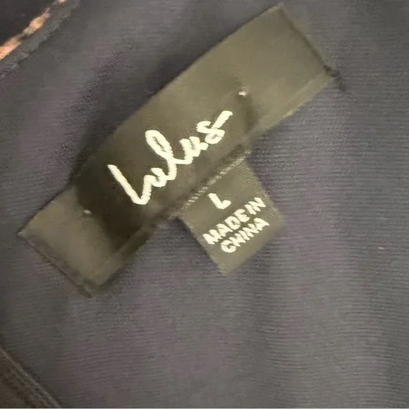 Lulus Romantic Long Sleeve Burnout Velvet Dress Size Large - Picture 7 of 9